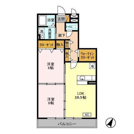 コスモヒルズ（202） 間取り図画像