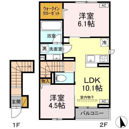 Rave wel田宮（205） 間取り図画像