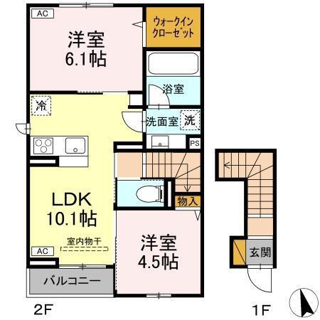 D-Invest田宮（201） 間取り図画像