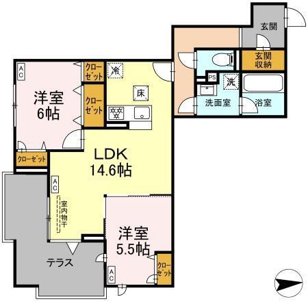 オルテンシア（102） 間取り図画像