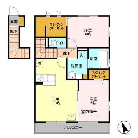 シエル エトワール　A（201） 間取り図画像
