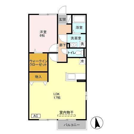 コモド八ヶ崎　Ａ・Ｂ（A201） 間取り図画像
