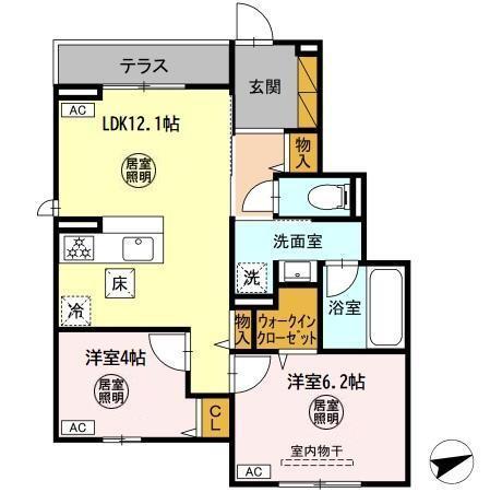 コンフォールヴィラージュ（103） 間取り図画像