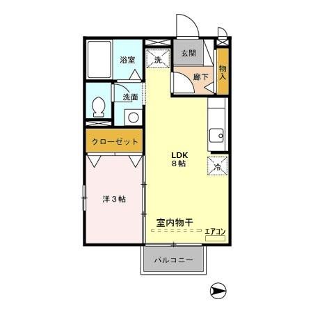 エスポワール茜町（205） 間取り図画像