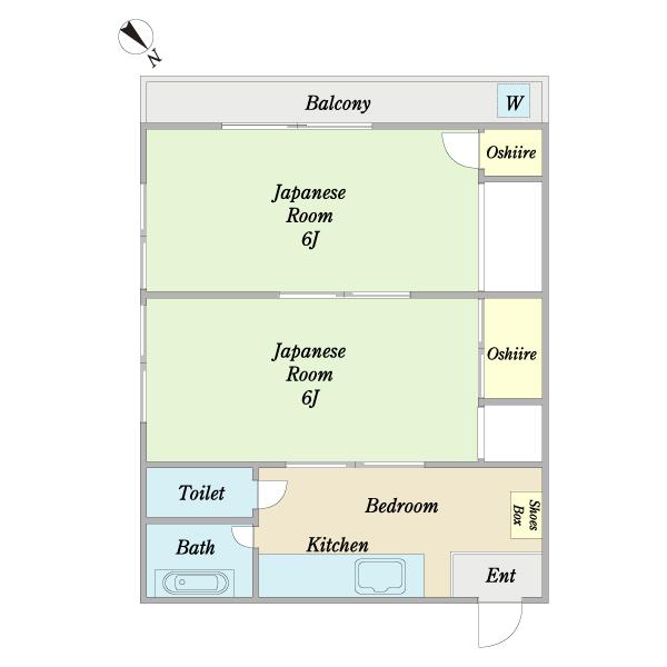 コーポ絹川（201） 間取り図画像