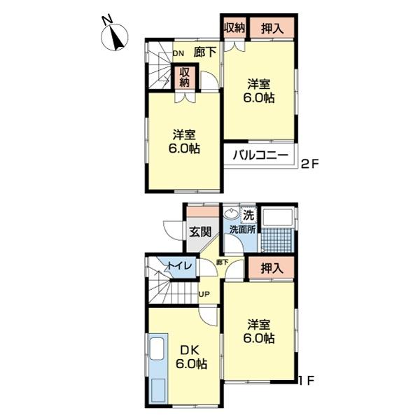 藤原７−８貸家（0001） 間取り図画像