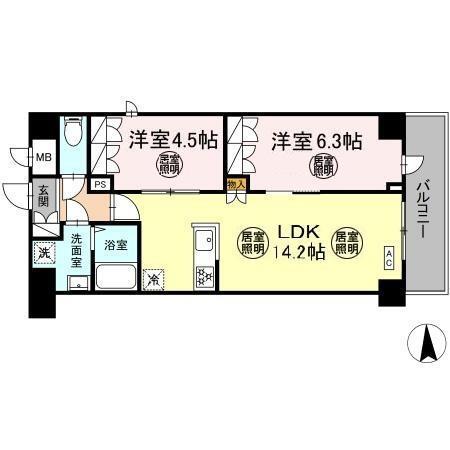 Chloris（401） 間取り図画像