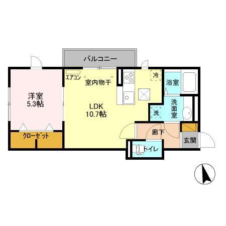 AXIS松戸（106） 間取り図画像