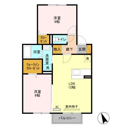 グランドール戸ヶ崎（205） 間取り図画像