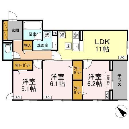 D-Lupinus（102） 間取り図画像