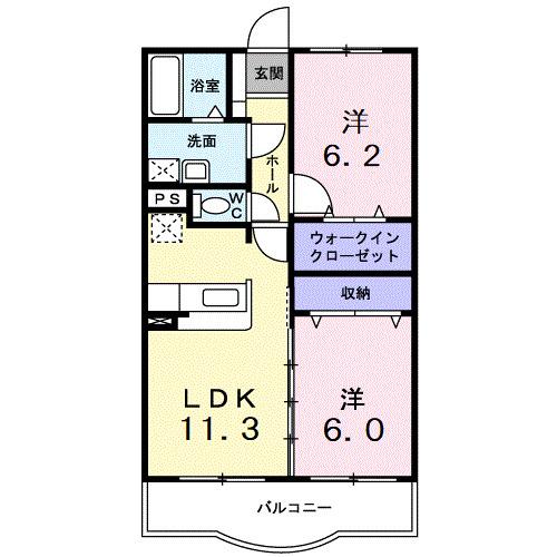 ヒル　フィールド　ブリーズ館（301） 間取り図画像