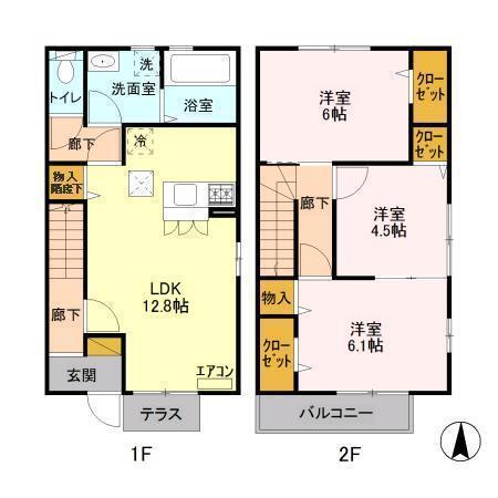 コリーヌ　B棟（102） 間取り図画像