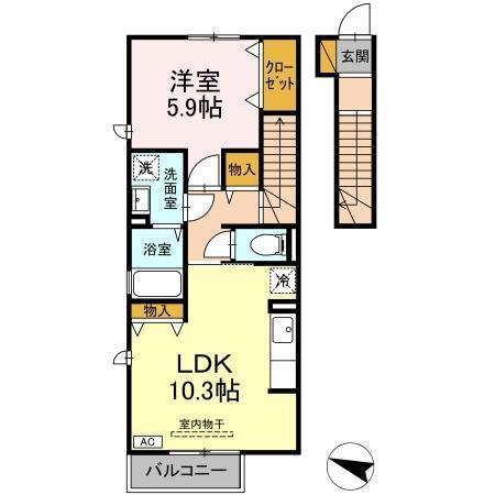 LUCE（205） 間取り図画像