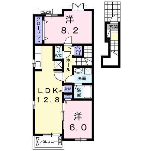 クレマチス　Ｂ（203） 間取り図画像
