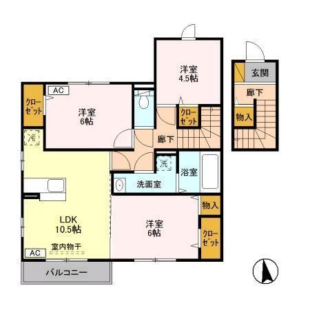 メゾンクレール（202） 間取り図画像