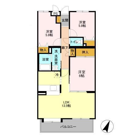 エムズ・アーク　Ｃ棟（111） 間取り図画像