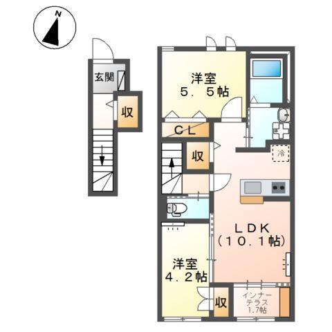 イソラ　フェリーチェⅡ 間取り図画像