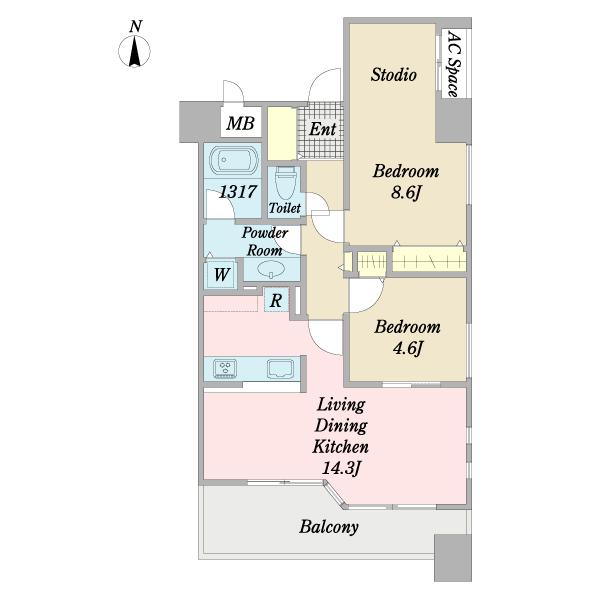 ラナイタウン　グランドハイライズ 間取り図画像