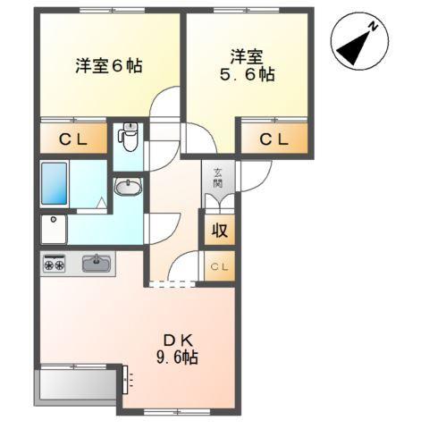 サンミラドールＢ 間取り図画像
