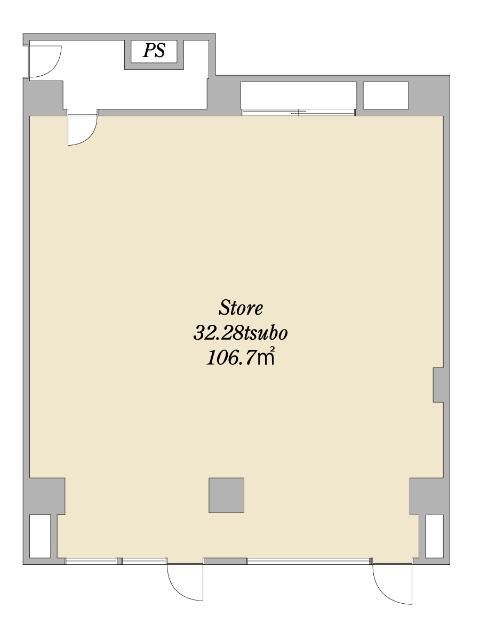 墨田区緑店舗 間取り図画像
