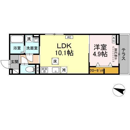 ウィズ（104） 間取り図画像