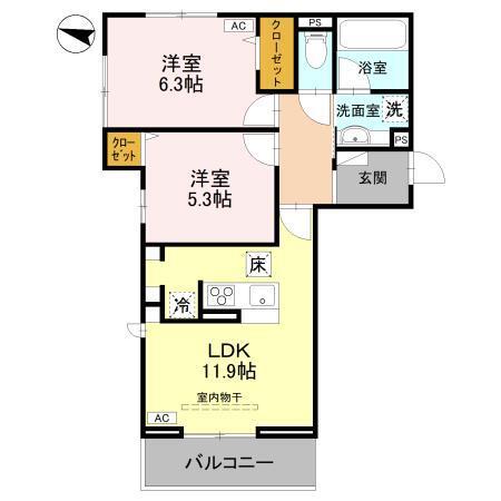 アメニティ 美南東（103） 間取り図画像