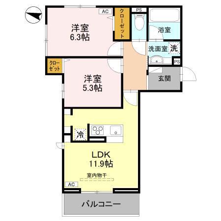 アメニティ 美南東（303） 間取り図画像