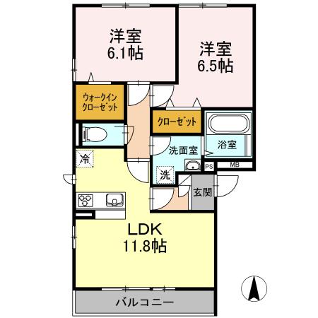 プランドールA（202） 間取り図画像