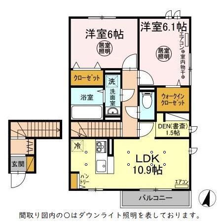 アセット　K（203） 間取り図画像