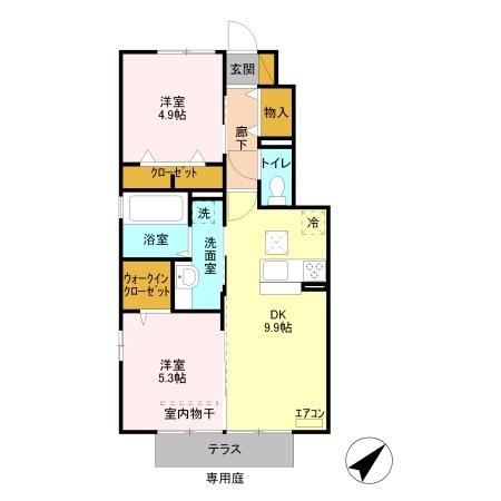 Erbenheim(エルベンハイム)　Ⅱ（102） 間取り図画像