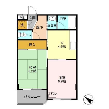 フロントアイランドハイツ（302） 間取り図画像