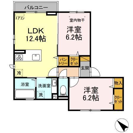 ヴェルジュ入船（203） 間取り図画像