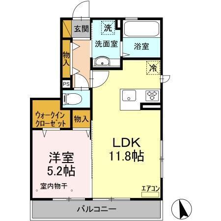 CLAIR（ｸﾚｰﾙ）（201） 間取り図画像