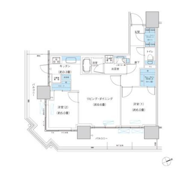 パークシティ柏の葉キャンパス　ザ・ゲートタワー　ウエスト（518） 間取り図画像