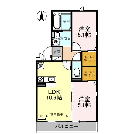 プリマヴェーラ　A（301） 間取り図画像