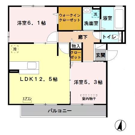 ディアコート　Ⅱ（301） 間取り図画像