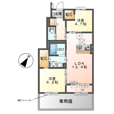 八潮市伊勢野新築アパート 間取り図画像