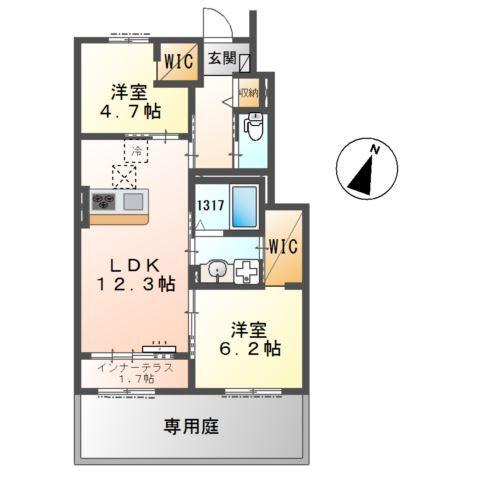 八潮市伊勢野新築アパート 間取り図画像