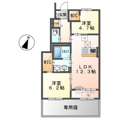 八潮市伊勢野新築アパート 間取り図画像