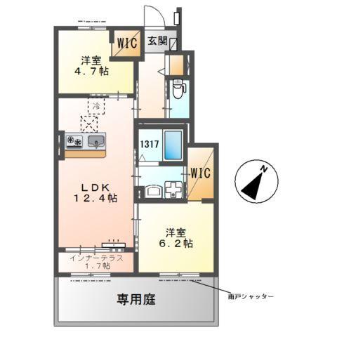 八潮市伊勢野新築アパート 間取り図画像