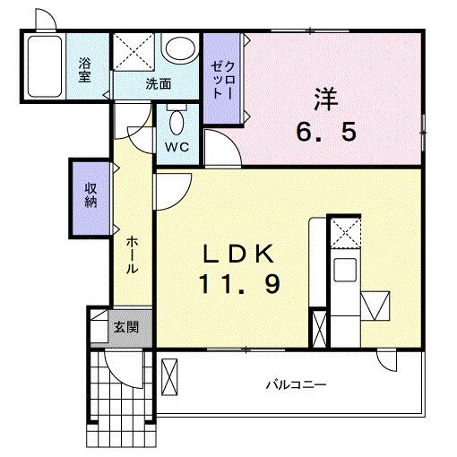 アムールＣ（102） 間取り図画像