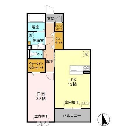 ピアチェーレ　Ⅰ（303） 間取り図画像