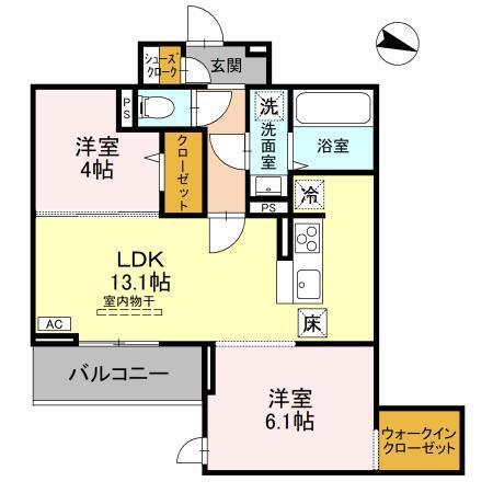 ソレイユ・ウエスト（103） 間取り図画像