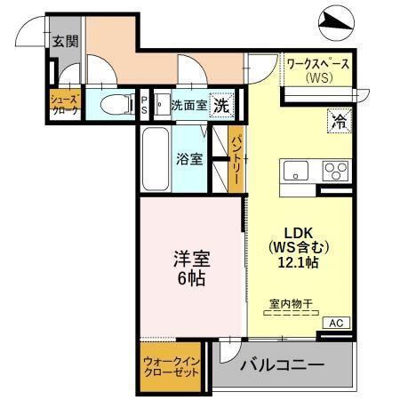ソレイユ・ウエスト（202） 間取り図画像