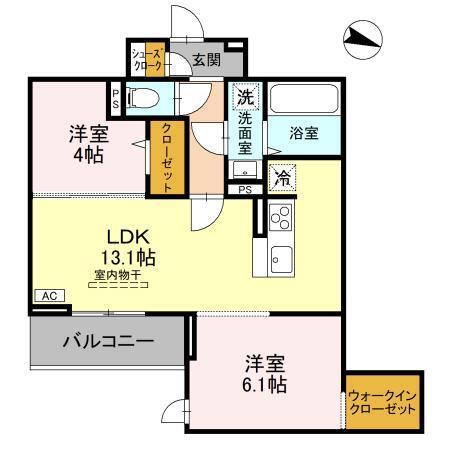 ソレイユ・ウエスト（203） 間取り図画像