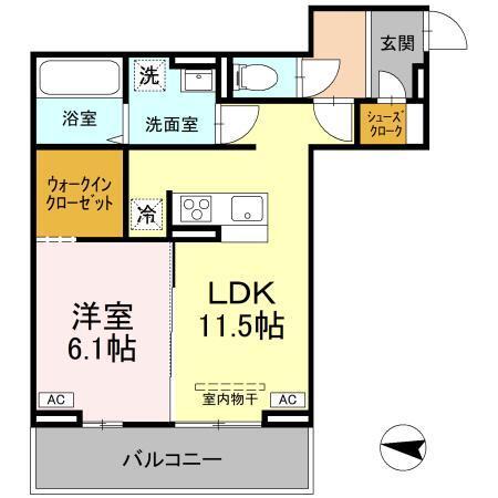 ソレイユ・イースト（205） 間取り図画像