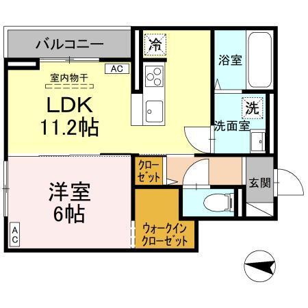 ソレイユ・イースト（206） 間取り図画像