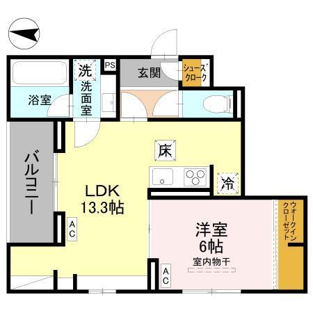 Coco Fleur（ｺｺﾌﾙｰﾙ）（105） 間取り図画像