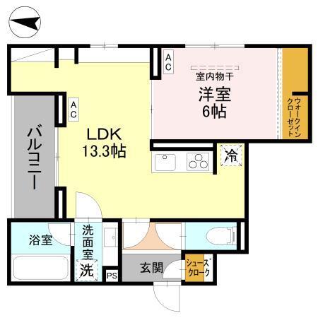 Coco Fleur（ｺｺﾌﾙｰﾙ）（301） 間取り図画像
