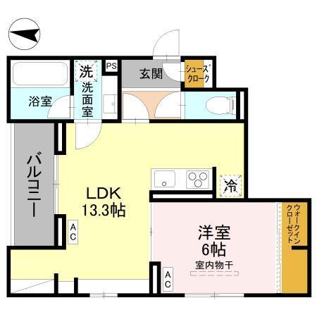Coco Fleur（ｺｺﾌﾙｰﾙ）（305） 間取り図画像